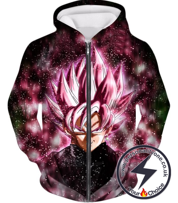 Dragon Ball Z Zip Up Hoodie - Super Saiyan Rose Black Goku